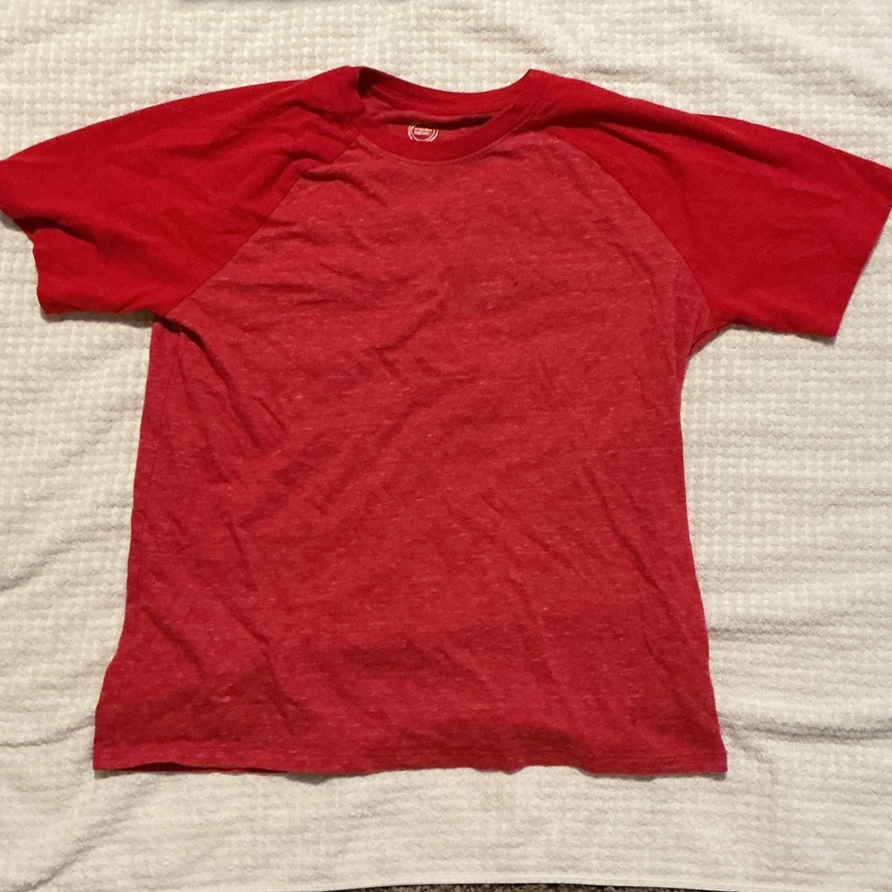 Wonder Nation Red Raglan Sleeve Men's Tee